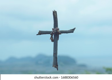 The cross of Jesus Christ with nature background