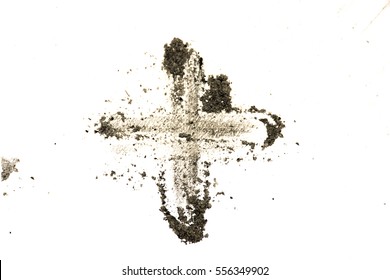 Cross Made Of Ashes, Ash Wednesday, Lent Season Vintage Abstract Background