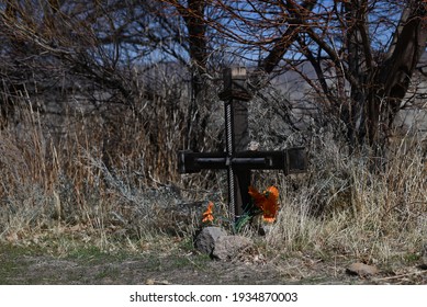 Cross Memorial In Washoe Lake