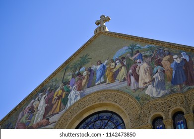 Cross And Mosaik Of Stanford Church