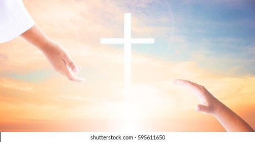 Cross On Blurry Sunset Background Stock Photo 595611650 | Shutterstock