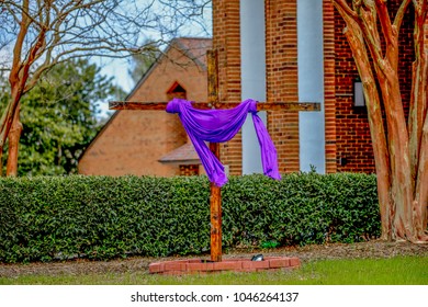 Cross With Purple Sash