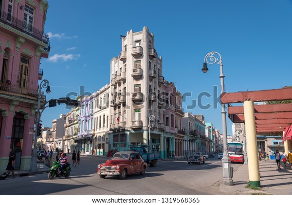 Cross road in the streets of Havana
at the entrance of Chinatown. Havana. Cuba. January 2,
2019