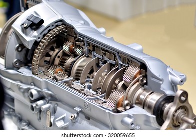 Cross section of car gearbox.