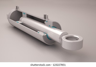 Cross section of the hydraulic cylinder