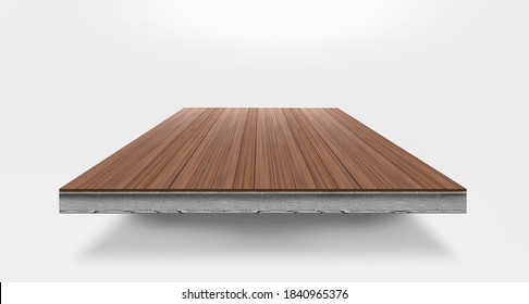 Cross section image of wood paving on concrete. - Shutterstock ID 1840965376