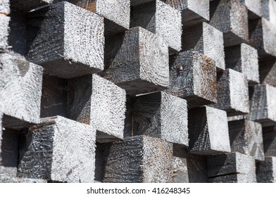 Cross section of the sawn timber for the background.Black and white photo.
