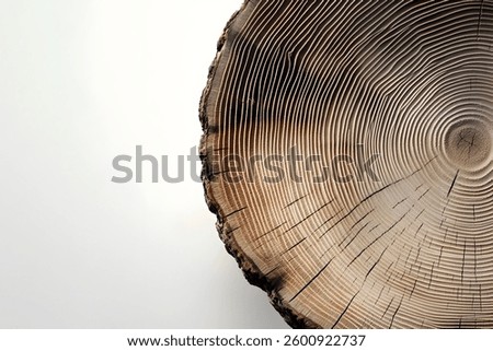A cross section of a tree trunk