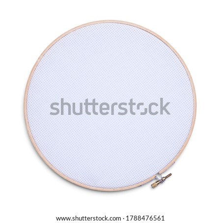 Cross Stitch Hoop Isolated on White Background.