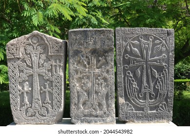 Cross Stones Of Etchmiadzin Cathedral In Armenia