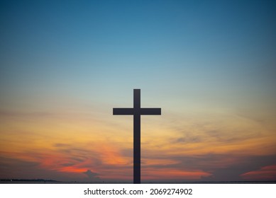 Cross Sunset Background Stock Photo (Edit Now) 2069274902