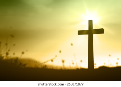 The cross symbol for holy spirit, christian, praise and worship