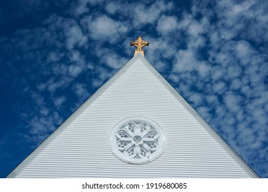 Cross And Tower Of Saint Thomas The Apostle Catholic Church Millis MA USA