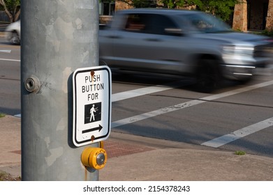 Cross Walk Button And Sign