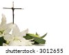 easter cross with lilies