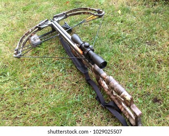 Crossbow with arrow on grass - Powered by Shutterstock