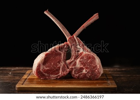 crossed bones of tomahawk steak