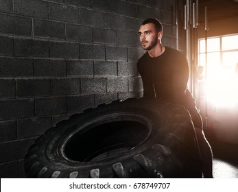 Crossfit Training - Man Flipping Tire