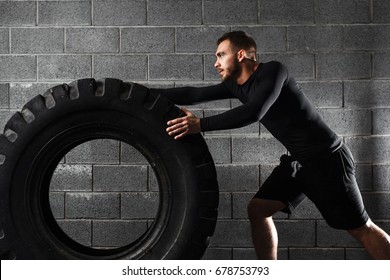 Crossfit Training - Man Flipping Tire