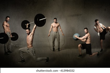 Crossfit Workout Concept, Abstract Background