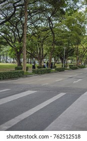 crossing empty road
