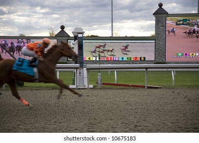 Crossing The Finishline At Keenland