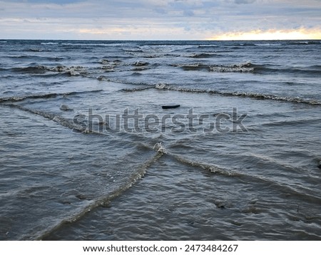 Crossing Wave Patterns on Lake Huron