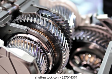 Cross-section Of A Car Gearbox.