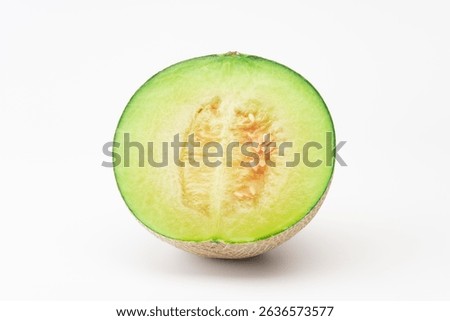 Cross-section of a halved melon