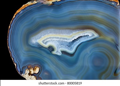Cross-section of a polished geode or Thunder Egg