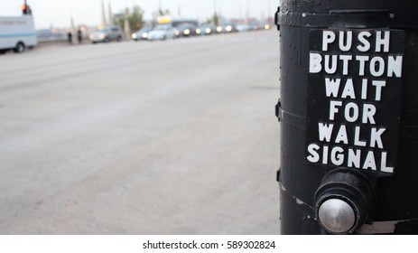 Crosswalk Button With Traffic