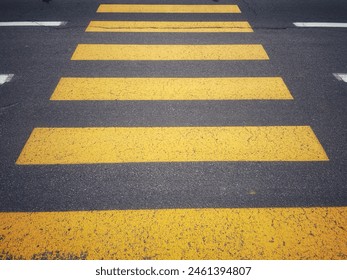 crosswalk on the street, closeup of photo with vintage effect - Powered by Shutterstock