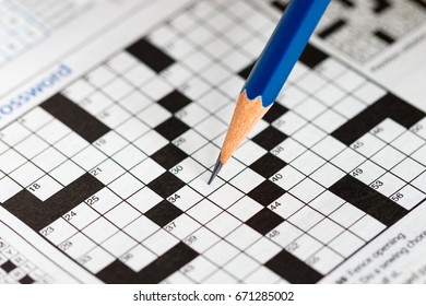 Crossword Puzzle Pencil On Table Stock Photo 1430803889 | Shutterstock