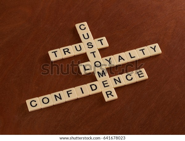 Crossword Puzzle Words Trust Loyalty Confidence Stock Photo (Edit Now