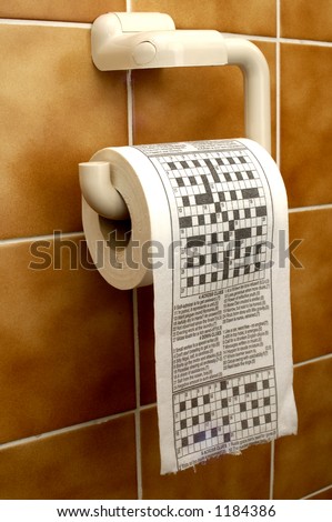 Crossword toilet paper