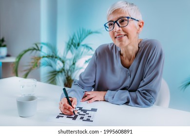 Crosswords. Cognitive Rehabilitation Therapy For Senior Women.