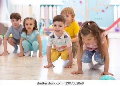 Crouching children prepared to jump. Sport activities - Shutterstock ID 1397032868