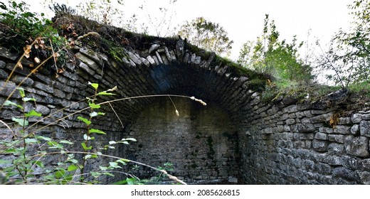 Crovara, Vetto, Reggio Emilia, Italy - 09.20.2021:  the remains of the fortress of Crovara