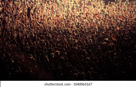 crowd at concert - summer music festival - Shutterstock ID 1040063167