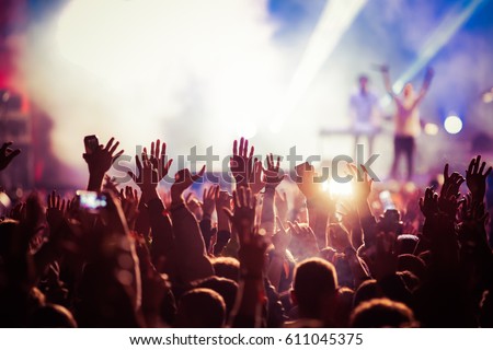 crowd at concert - summer music festival