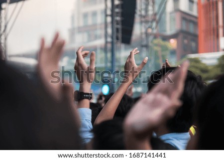 Crowd enjoyed an outdoor concert