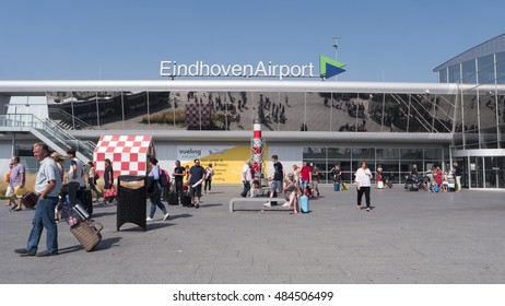 Crowd Of People At Eindhoven Airport. Netherlands August 2016