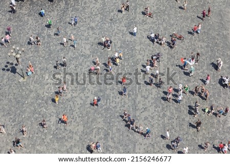 Similar – Aerial Summer View Of Crowded Beach Full Of People