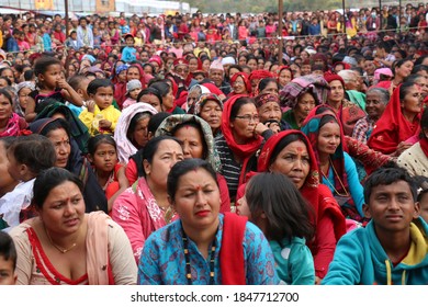 Crowd People Sundarbazar Mahotsab Lamjung Nepal Stock Photo 1847712700 ...