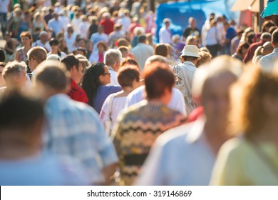 Crowd of people walking on the busy city street.  - Shutterstock ID 319146869