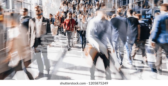 Crowd of people walking on a street in london - Shutterstock ID 1205875249