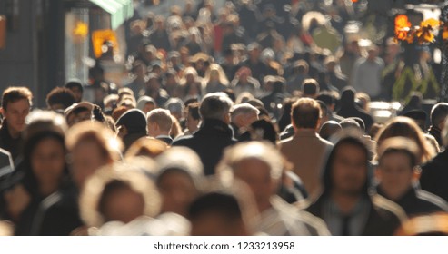 Crowd Of People Walking Street