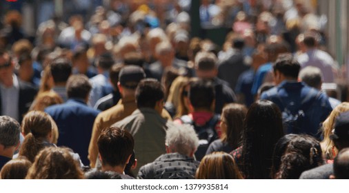 Crowd Of People Walking Street