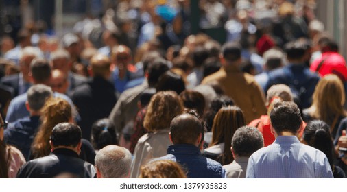 Crowd Of People Walking Street