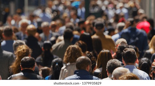 Crowd Of People Walking Street